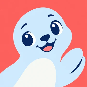 finn mascot logo in graphic app icon style