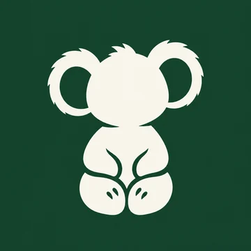 june mascot logo in cut-paper mark style